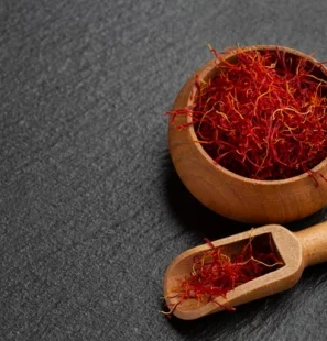 top-view-saffron-still-life-arrangement-with-copy-space_23-2149130039